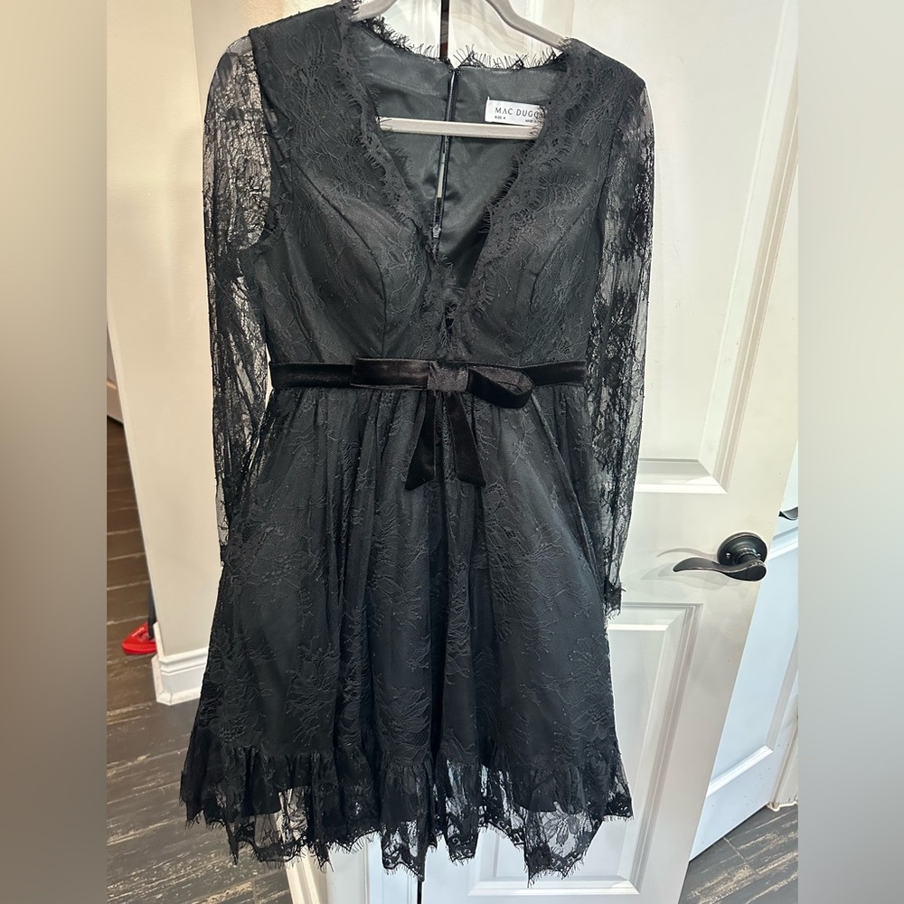 Mac Duggal Black Lace Dress